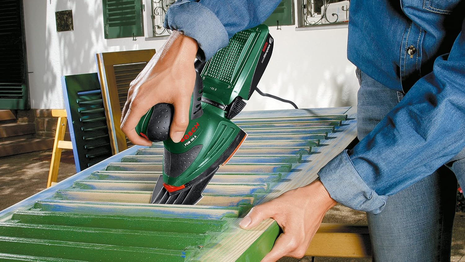 Bosch Accessories Bosch 1X Louvre Sanding Attachment Universal Extension Plate (Hook-And-Loop Fastening, Accessories for Delta Sanders) image number 4