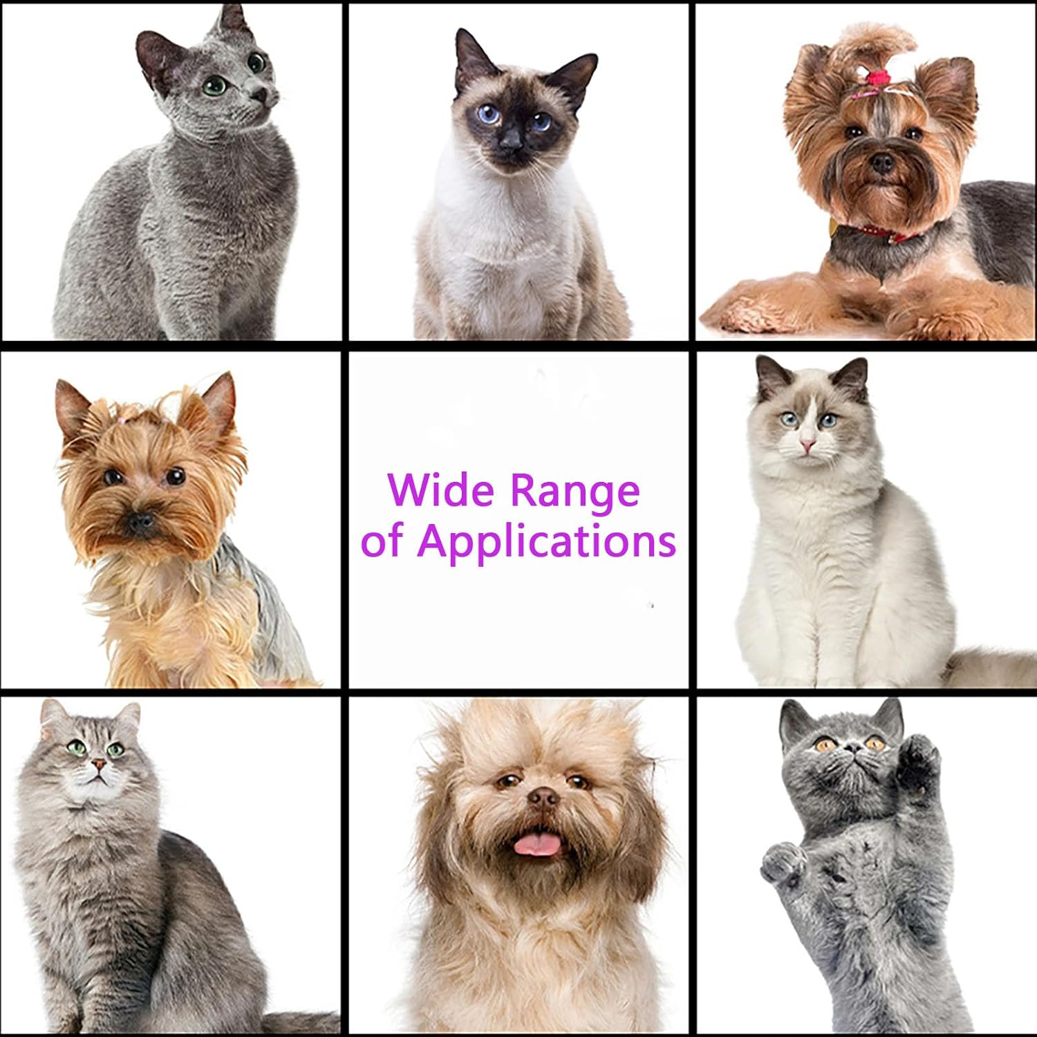 One Pair Stainless Steel Pet Comb Comfortable Add Fun Dog Combs Grooming Tangled Short Long Hair Fur Detangling Comb Tool for Dog Cat Pet image number 2