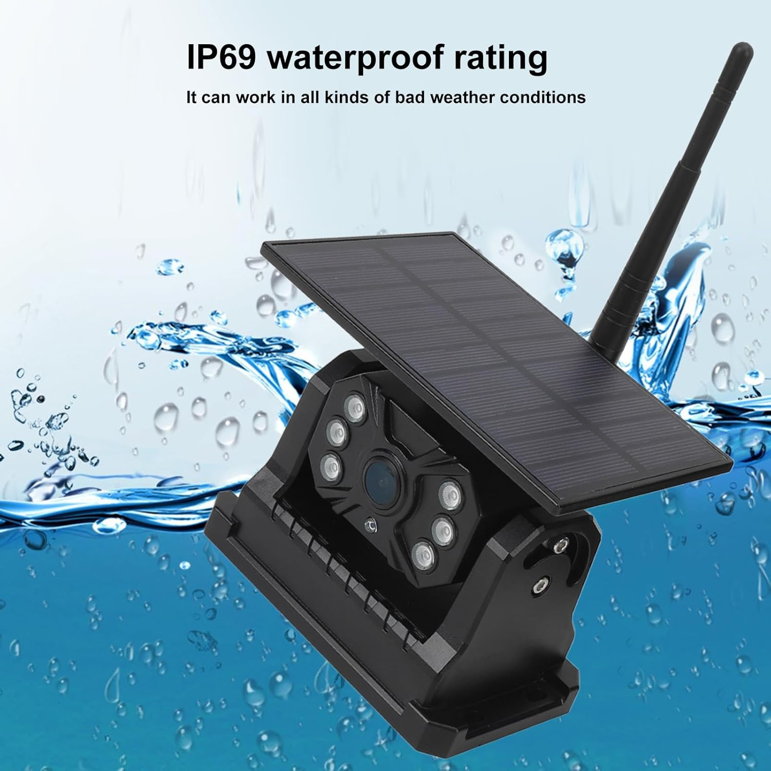 Magnetic Solar Wireless Backup Camera, HD 1080P 7'' DVR Monitor No Wiring Trailer Hitch Rear View Camera 10200 Mah Rechargeable Waterproof Night Vision Cameras for Truck Car SUV image number 6