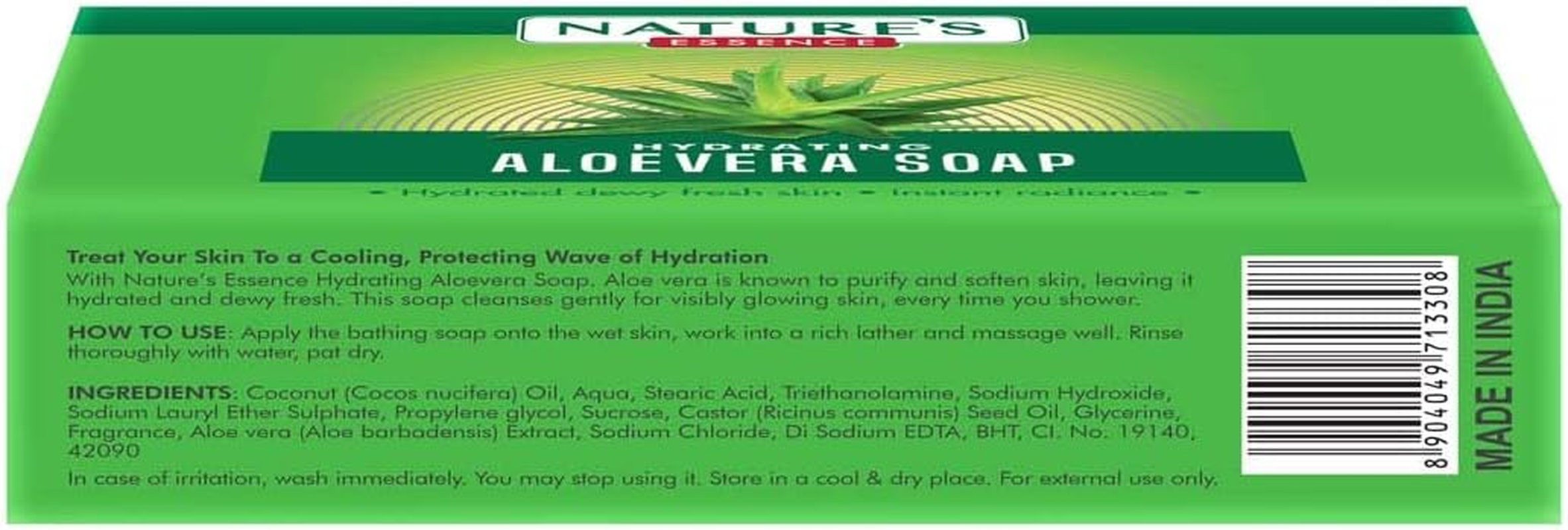 Nature'S Essence Moisturizing Soap, Aloevera, 75G image number 3