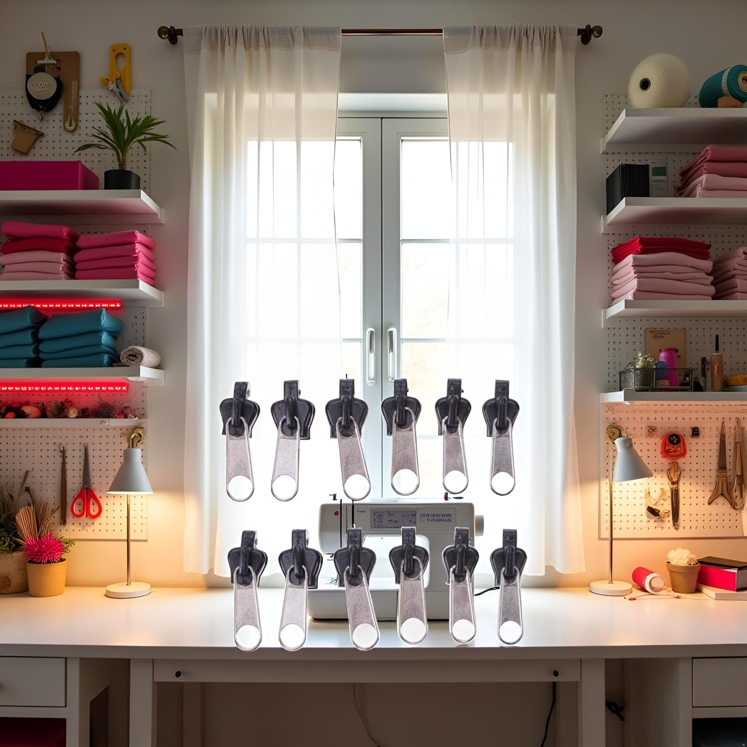 12Pcs Black Universal Instant Zipper Repair Kit Replacement Zip Slider Teeth Zippers Design Arts Zipper Pulls,Crafts and Sewing Zipper Replacement,Fasteners,Zipper Repair Kit,Zipper Replacement Kit image number 1