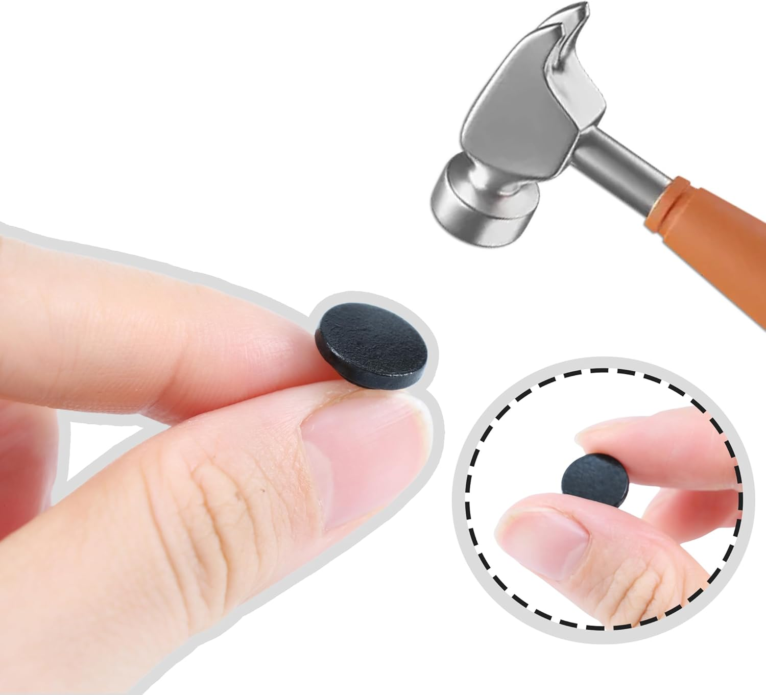 50Pcs Metal Push Pins, Thumb Tacks for Hanging Poster and Map, Heavy Duty Head Pin for Wall Corkboard Bulletin Board, Home Office Craft Accessories (Black) image number 5