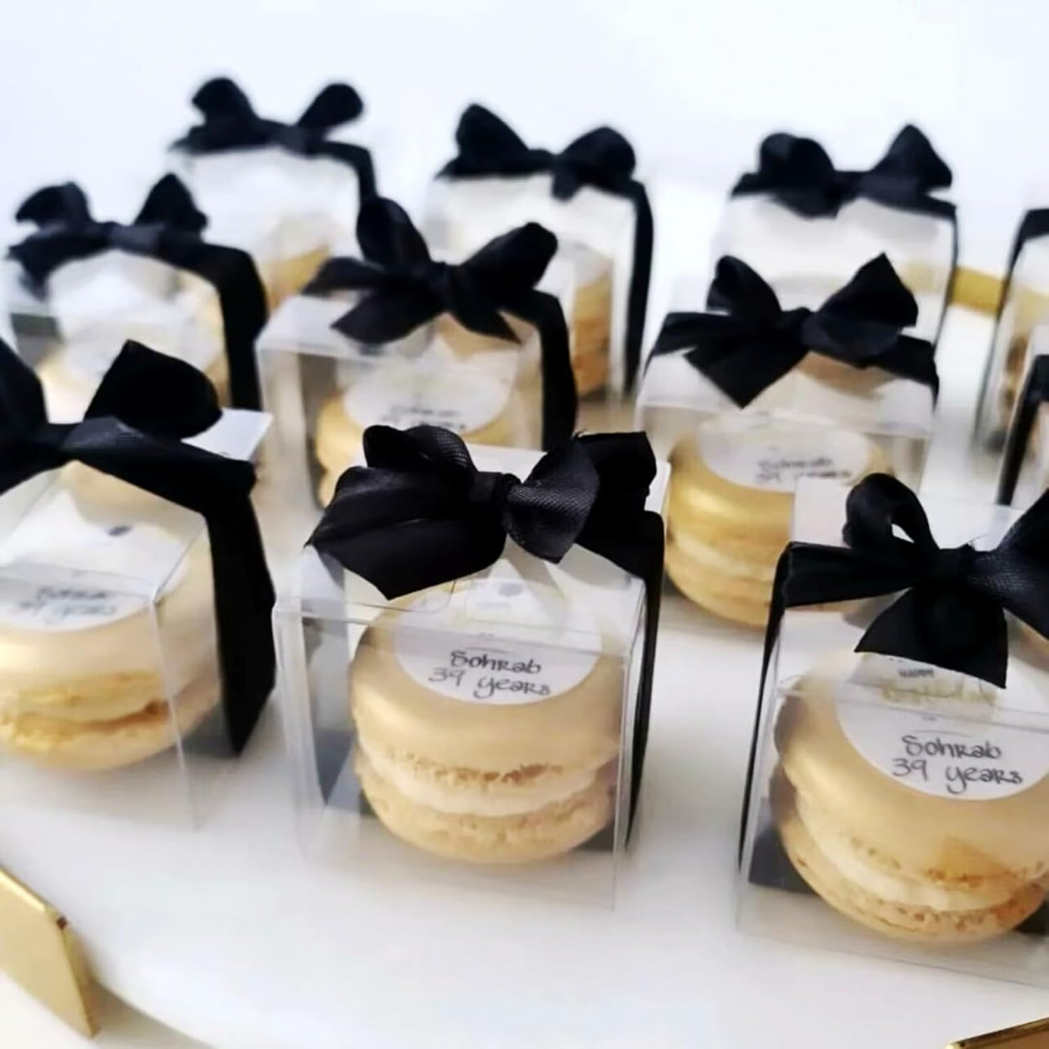 Romanticbaking 100 Pack Bulk 2X2X2 Inch Clear Gift Boxes Macaron Boxes Small Chocolate Bomb Boxes Birthday Wedding Party Favor Boxes image number 4