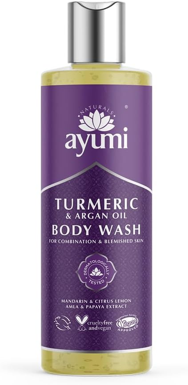 Ayumi Turmeric & Argan Body Wash. Vegan, Cruelty-Free, Dermatologically-Tested, 1 X 250Ml image number 4