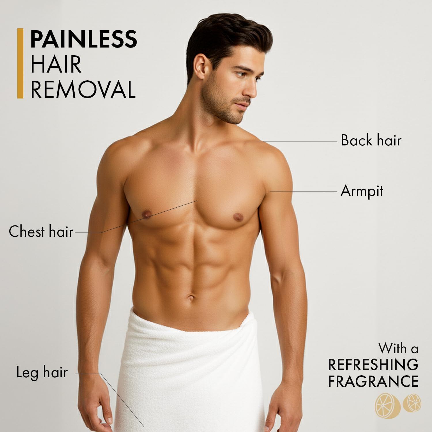 Urbangabru Hair Removal Cream Spray (6.76 Fl Oz) | Painless Body Hair Removal Spray for Chest| Back| Legs & under Arms (Aloe Vera) image number 6