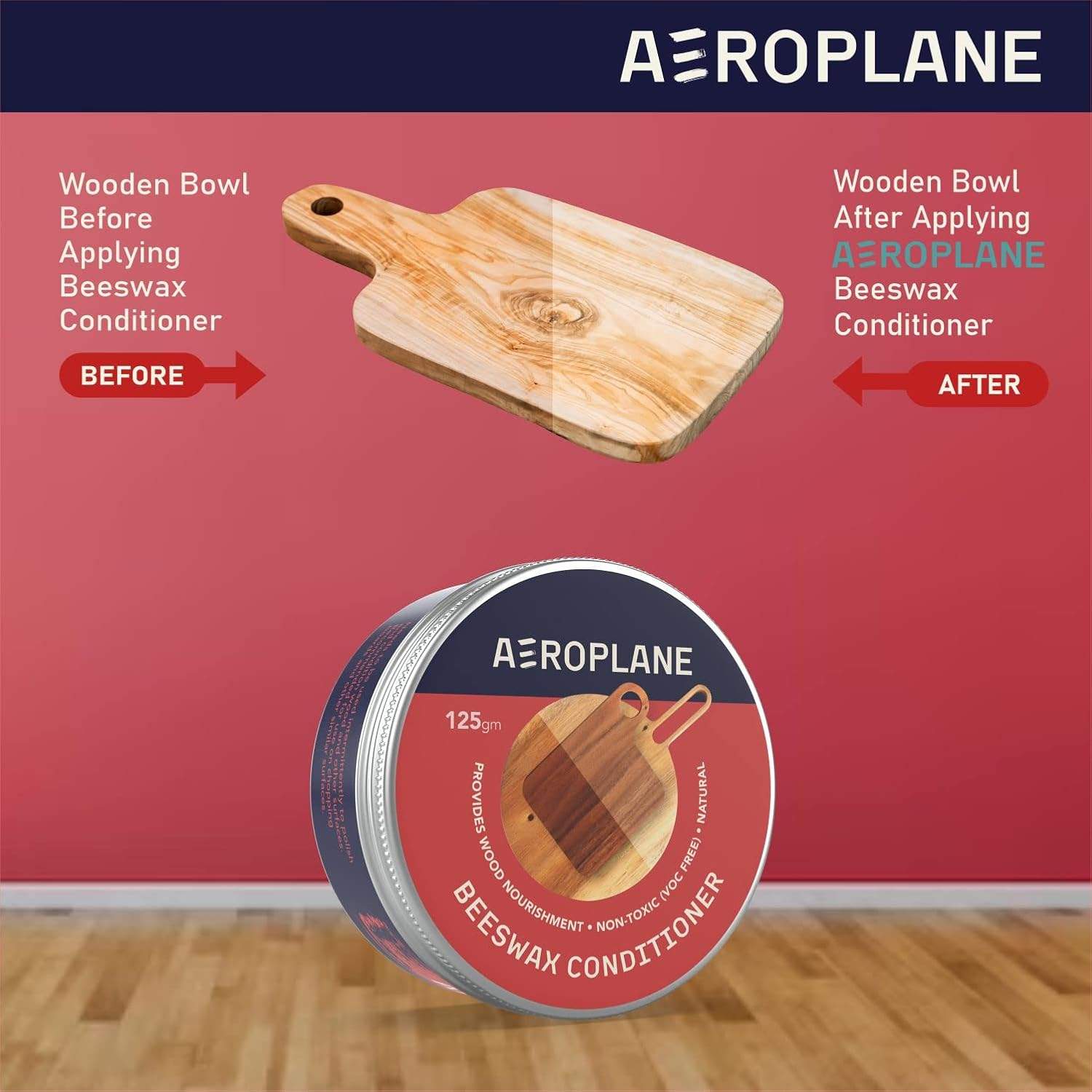 AEROPLANE - Beeswax Conditioner Used for Wood Finishing & Restoration - Wood Varnish | 125 GM image number 1