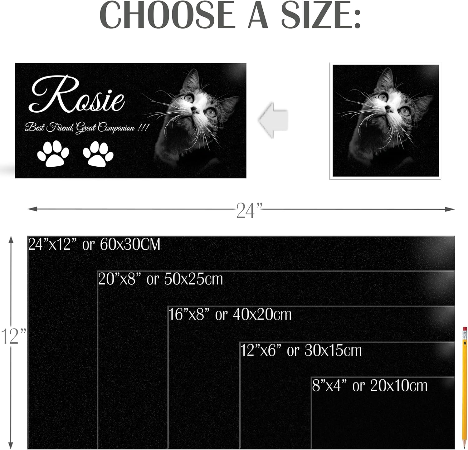 ADFSTONE Pet Memorial Stones Personalized Dog Remembrance Gifts, Customized Cat Picture Grieving Plaque, DIY Gravestone, Custom Sympathy Photo Gift, Animal Grave Markers image number 6
