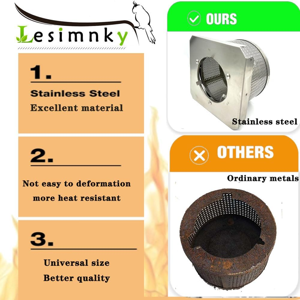 Patio Heater Burner Emitter Screen & Base 4-Sided Pyramid Patio Heater Replacement Parts 304 Stainless Steel, Burning Net Heating Parts Applied to Most Square Glass Heater (Burner Screen & Base) image number 5