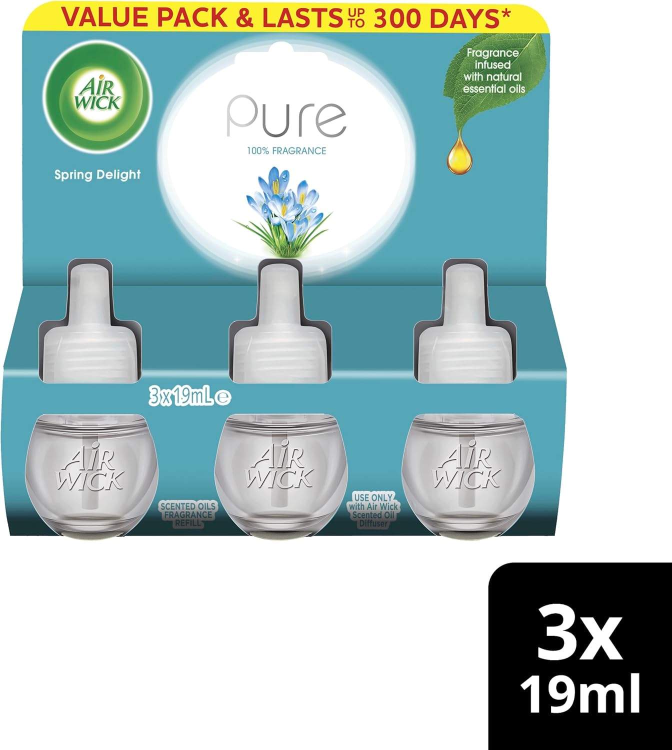 Air Wick Pure Liquid Electric Spring Delight Spray Refill 19 Ml (Pack of 3) image number 3