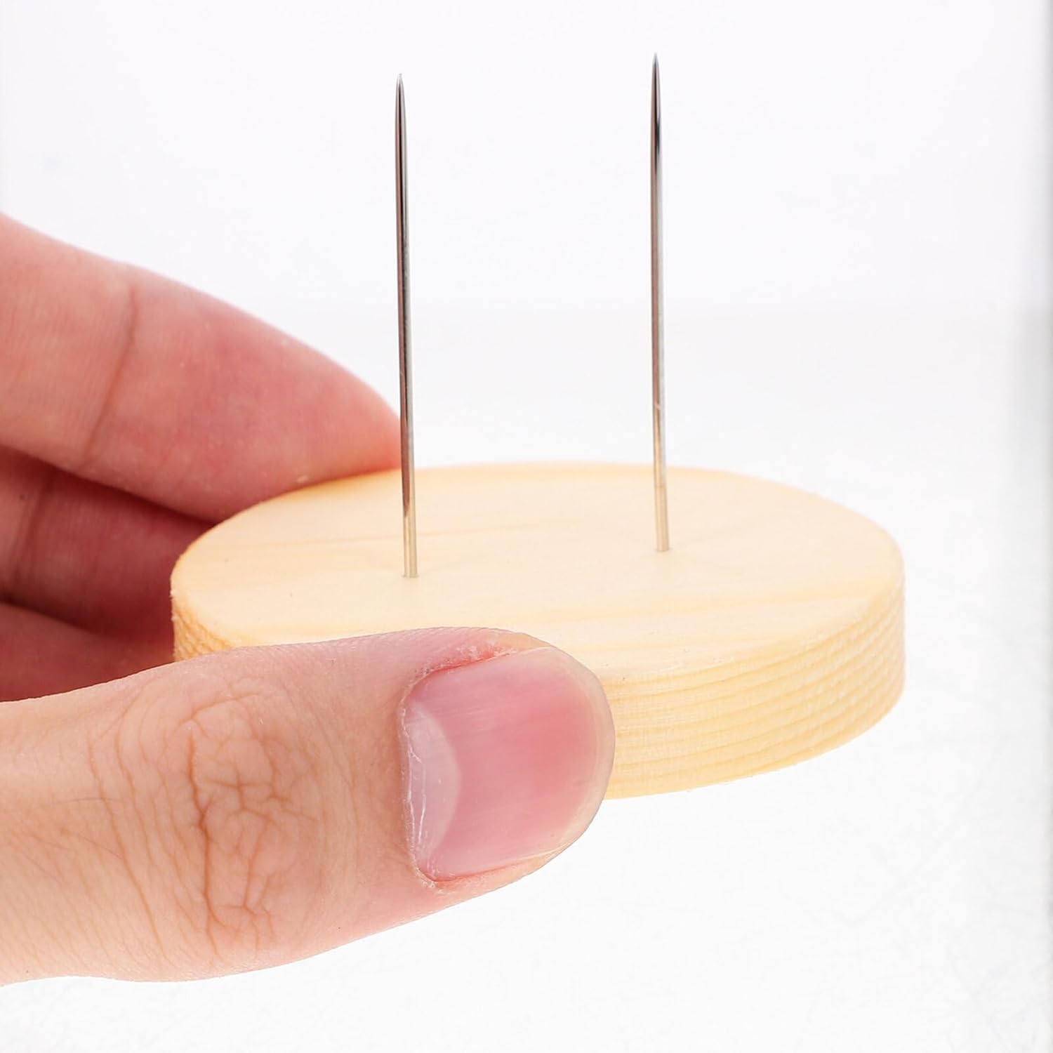 6Pcs Doll Stand Felting Doll Display Holder with Wooden Base Crochet Doll Stand Needle Display Rack Double Steel Needle Rag Doll Holder for Doll Accessories Support Bracket/53 image number 5