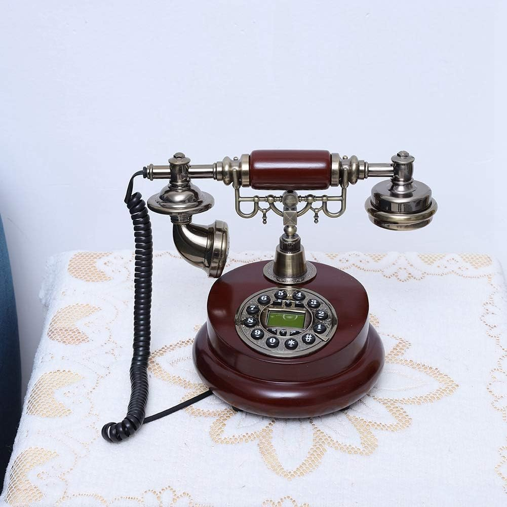 Antique Telephone, Retro Rotary Landline Phone Vintage Rotary Phone Retro Style Telephone Vintage Phone for Home Cafe Library Office Desk Decoration image number 1