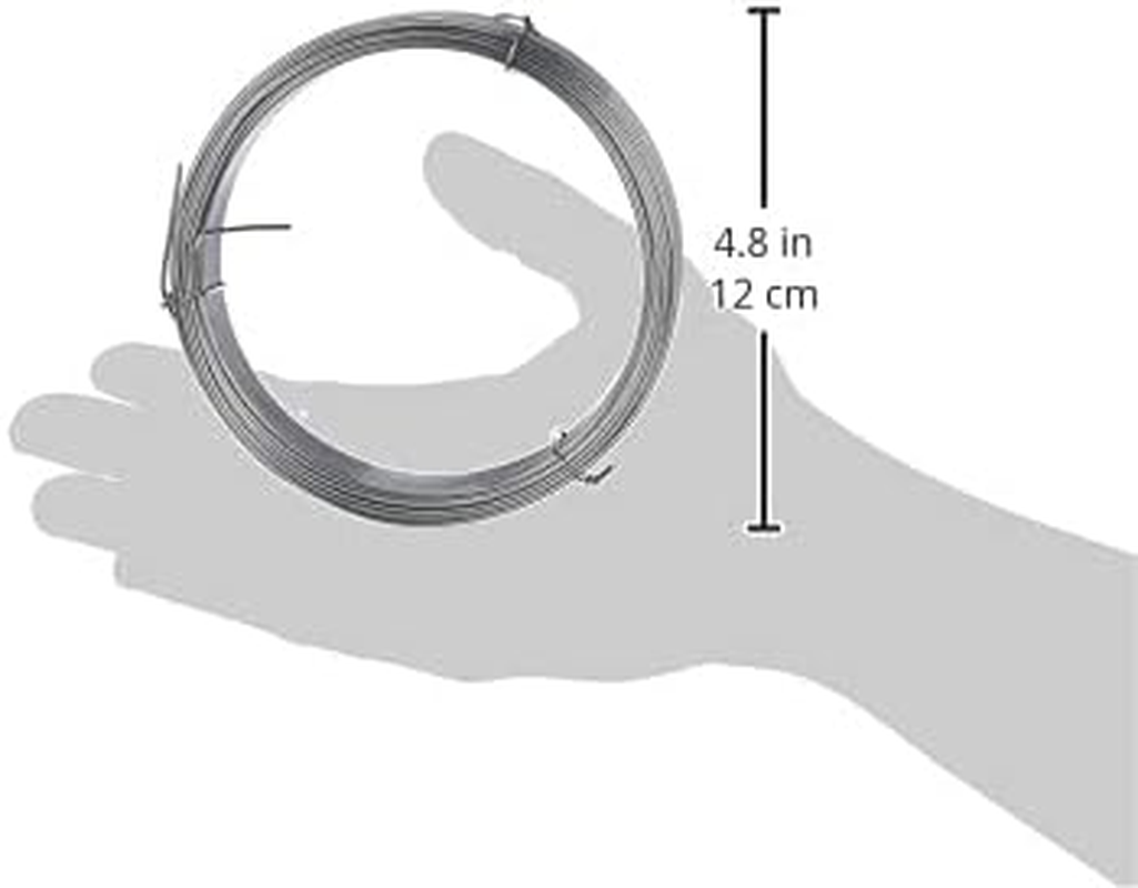 Merriway BH00325 Galvanised Coated Garden Wire, 1.25Mm Metres (162.5Ft) 16 Gauge 3/64 Inch Thickness, Grey, 1.25 Mm X 50 M image number 3