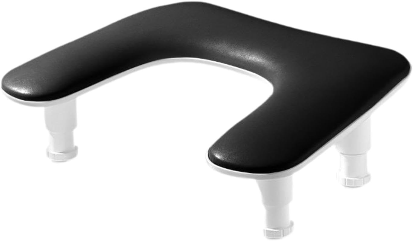 Fashioncha Nail Handgage Adjustable 4.92 Inch Height at 5.91 Inches of Manicure Manicure Manicure Bran Tool Living Room for the Salon De Lounge, Black