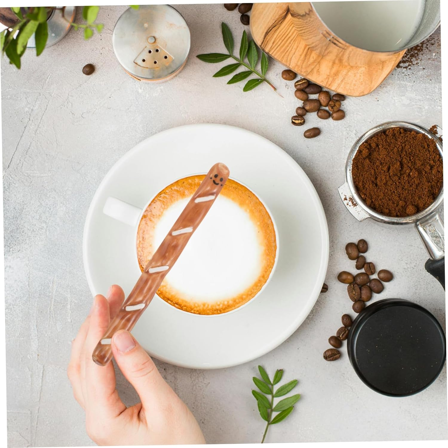 DONFAMDS Ceramic Espresso Stirrer Coffee Accessories Stir Stick for Tea Milk Reusable Stirrer for Home Office image number 6