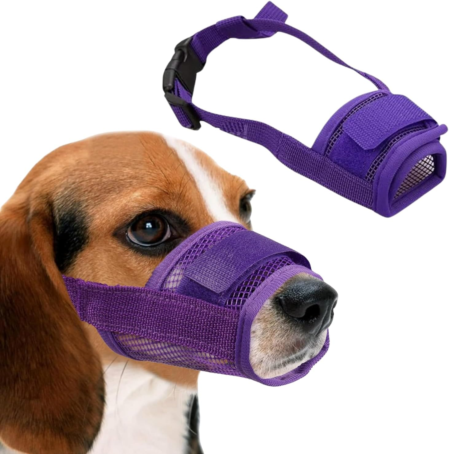 EZONEDEAL Pet Dog Muzzle, Soft Mesh, anti Biting Barking & Chewing, Adjustable, Pink, Medium