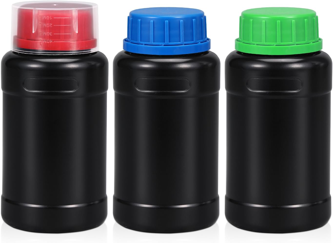 ASEVAT 16.9Oz/500Ml HDPE Darkroom Chemical Storage Bottles Photographic Plastic Containers with Lids Empty Liquid Container for Film Photo Developing Processing Equipment, Laboratories (3Pcs) image number 1