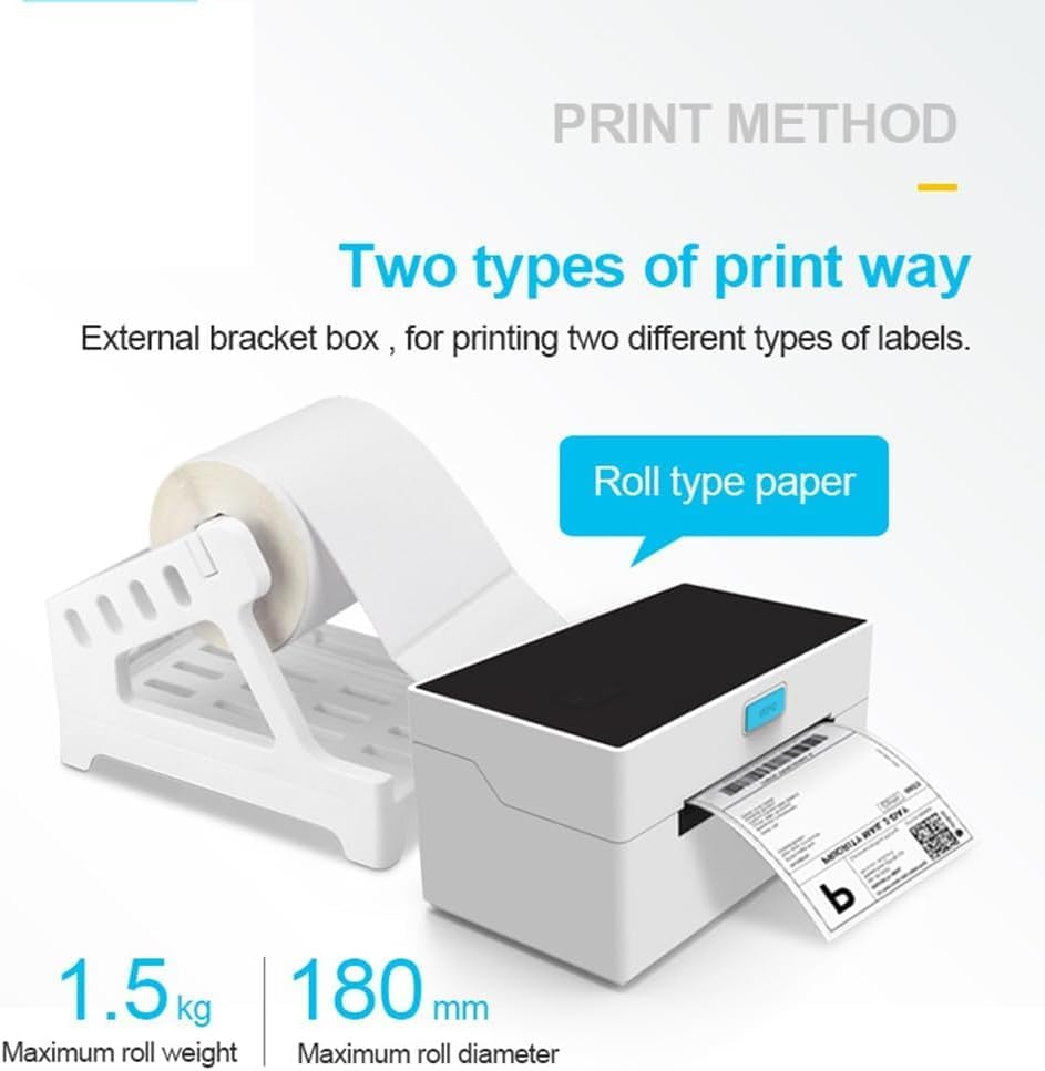 Thermal Label Printer Bluetooth, USB Thermal Printer, Label Printer 203DPI, Thermal Printer for Shipping Labels, Wireless Shipping Label Printer image number 1