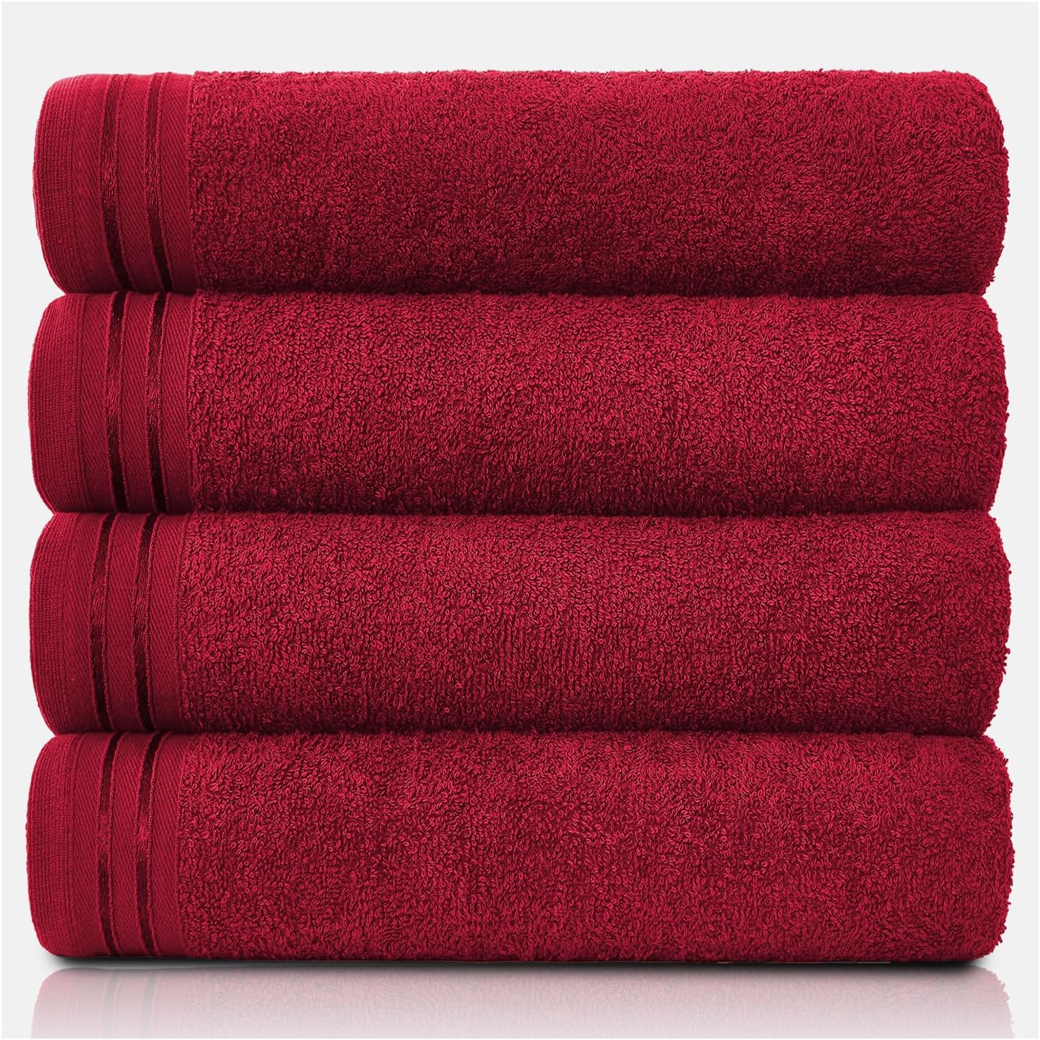 GC GAVENO CAVAILIA Large Towels Bath Sheet-Highly Absorbent Egyptian Cotton Towel Set-4 Pack Extra Soft Large Bath Towel Royal Blue-Quick Dry Bath Sheets-450 GSM Washable Towels, 75X135 Cm