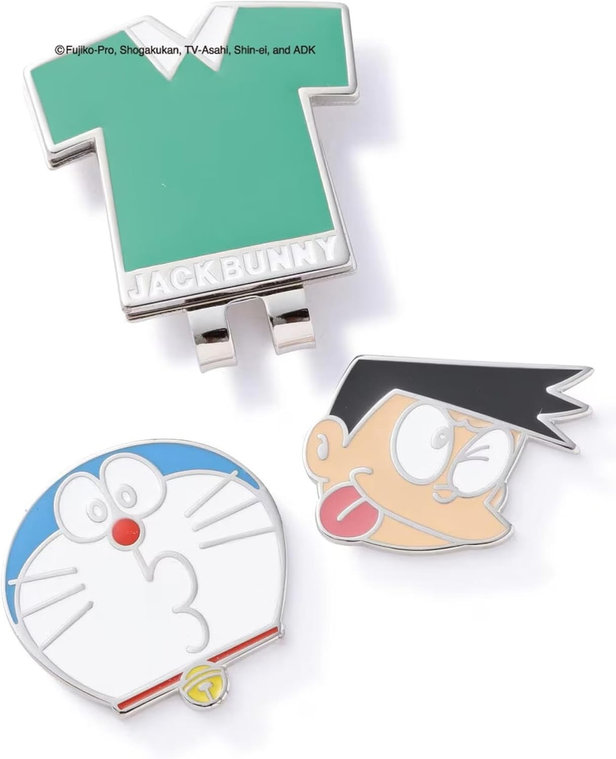 Jack Bunny 262-4284014 Clip Marker [Doraemon] (Nobita, Shizuka, Gyan Suneo) / Golf Round