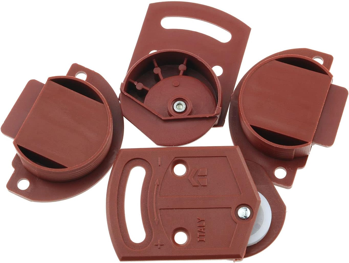 Hjgarden 2Pairs Old-Fashioned Wardrobe Sliding Door Roller Gear Track Panel Internal Kit, Furniture Sliding Door Pulley Accessories image number 4