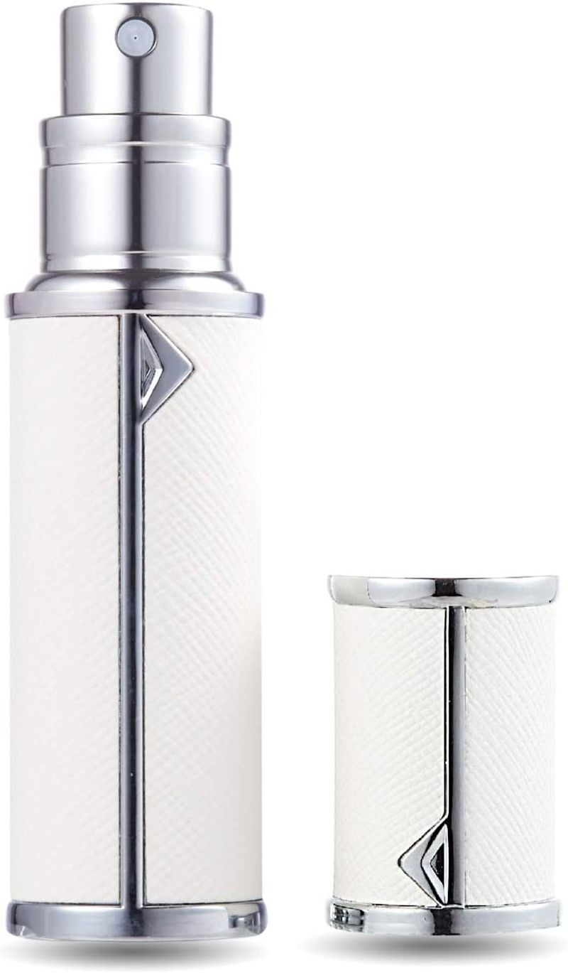 Perfume Atomiser, Refillable & Travel Size Perfume Bottle, Leaking Proof,Bottom Pump without Funnel, Luxurious Small Women and Men, 5Ml (Slv-White) image number 5