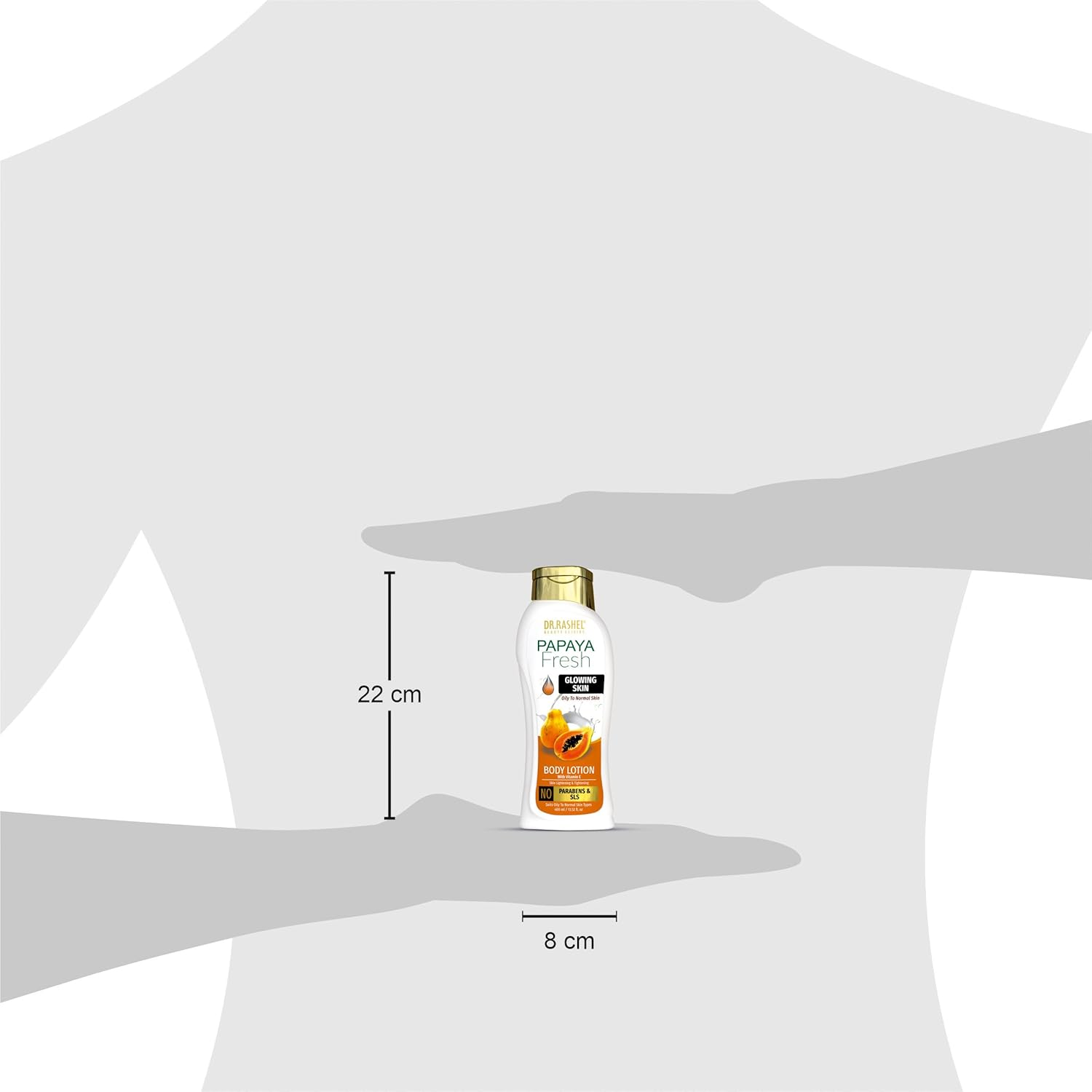 DR.RASHEL Papaya Fresh Body Lotion for Men & Women (400 ML) image number 4