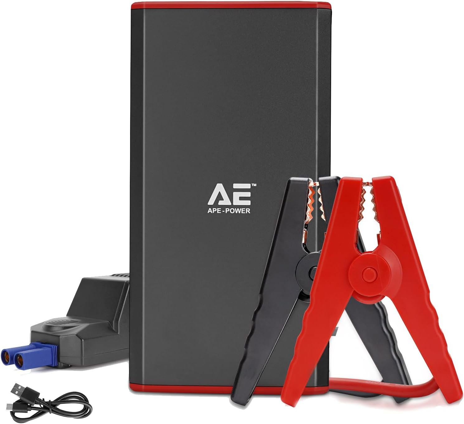 AE APE-POWER 8000Mah Car Jump Starter & Portable Charger - 1000A Peak, 29800Mah Power Bank, USB-A/C, LED Light, Safe Cables, for 5.0L Gas & 3.0L Diesel Engines image number 6