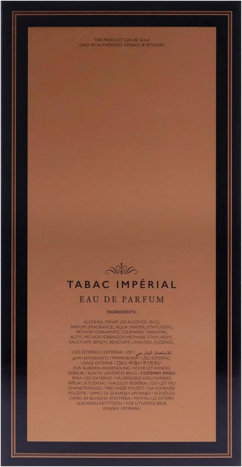 Versace Atelier Tabac Imperial Eau De Parfum for Unisex 100 Ml image number 1