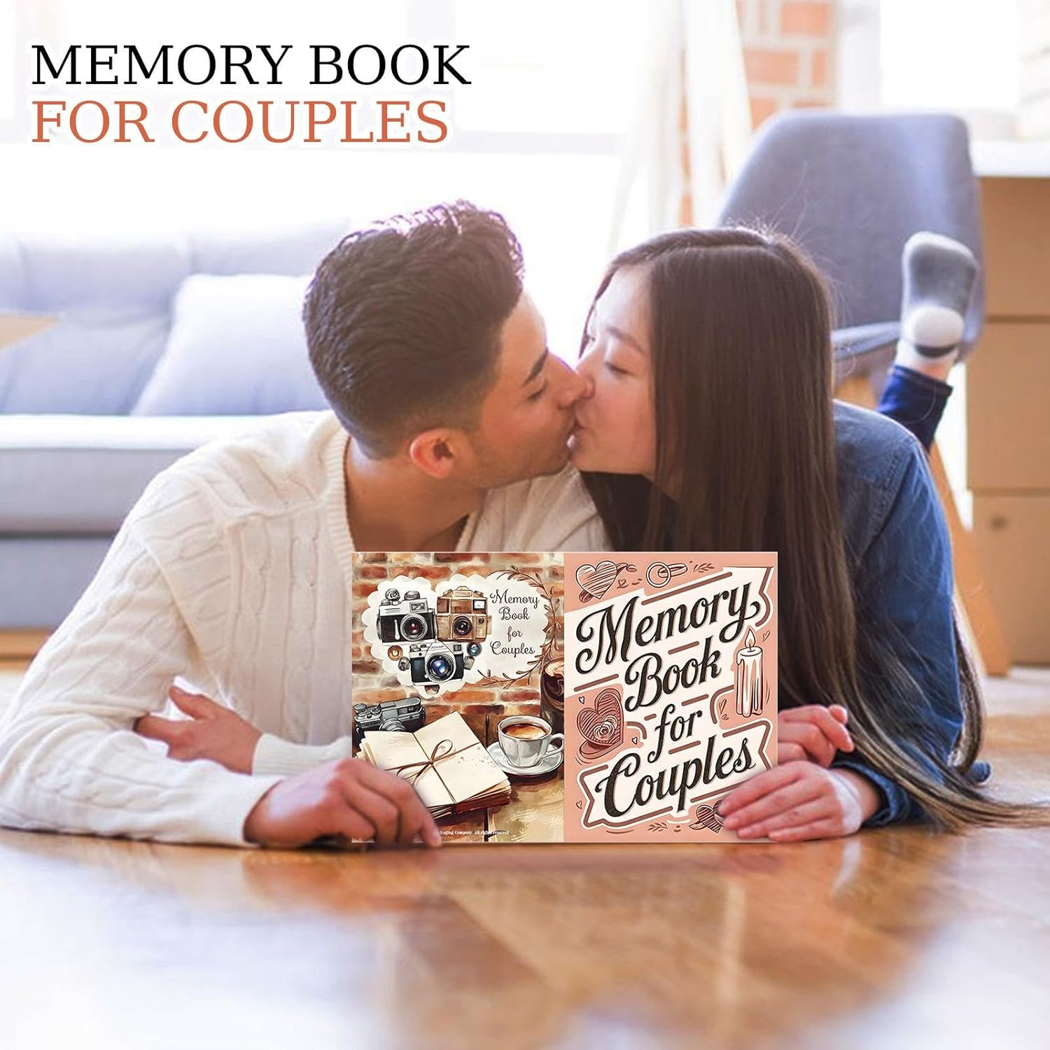 Couples Scrapbook - Our Story Book for Couples,58 Pages Scrapbooking Supplies Notebook Meaningful Design for Honeymoons Love and Memories image number 3