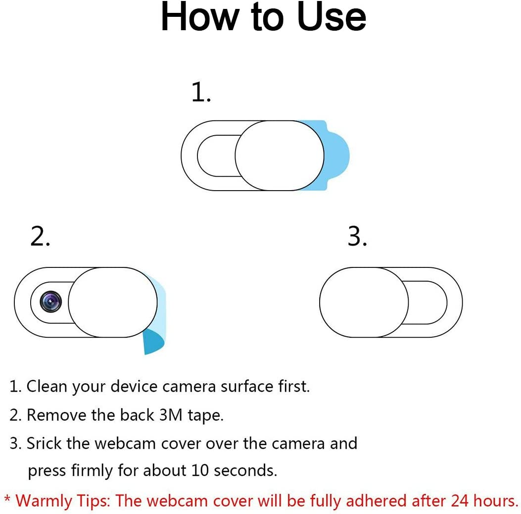 Webcam Cover, [6 Pack] Yeebline 0.03In Ultra Thin Web Camera Cover Slide [Refuse Spying] Compatible Computer, Laptop, Imac, Macbook Pro, Tablet, Smartphone