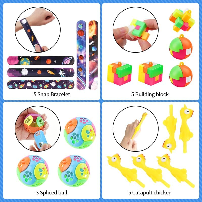 120PCS Party Favors for Kids 4-8, Birthday Gift Toys, Goodie Bag Stuffers, Treasure Box Carnival Prizes, Gifts Classroom, Pinata Bags Filler Boys and Girls image number 5