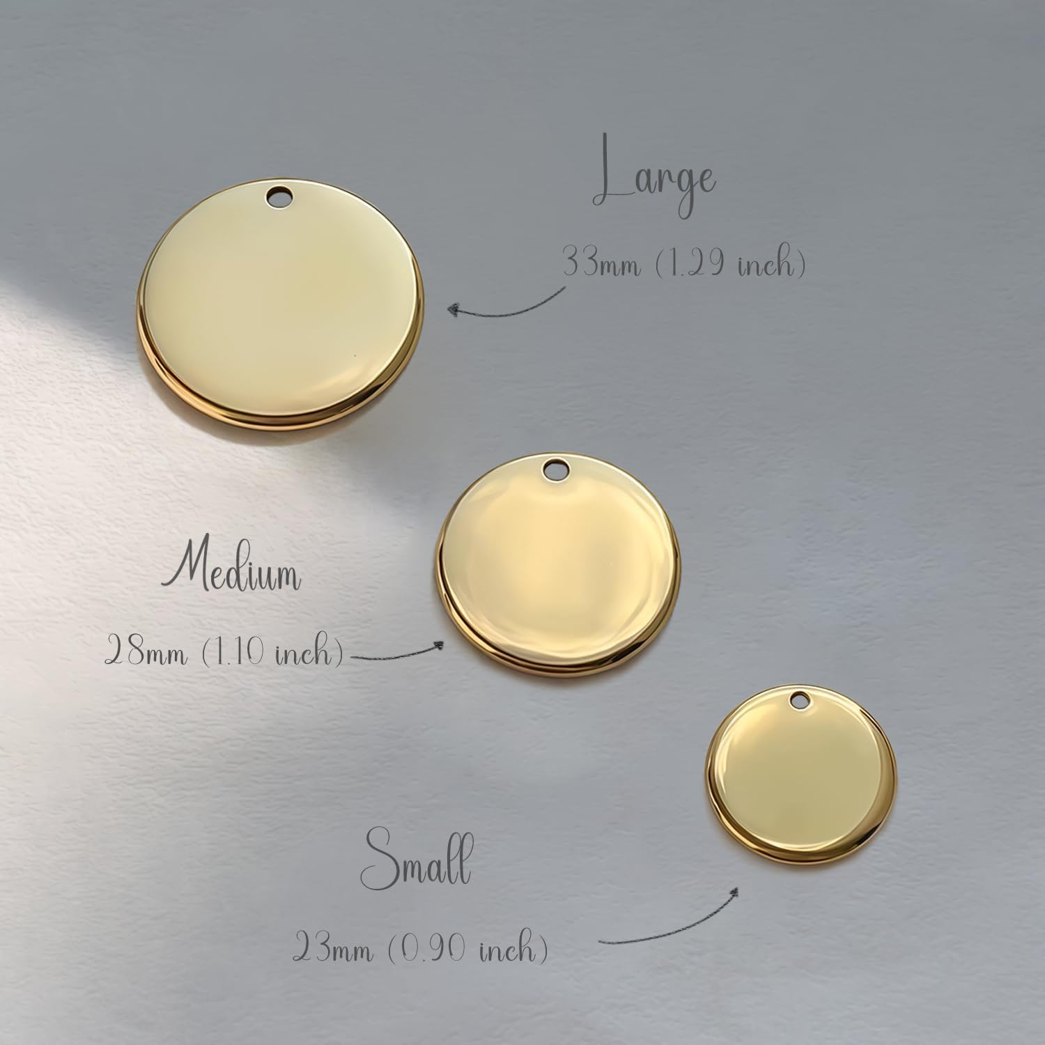 Flower Crown Pattern Art Design - Customizable Cat Dog ID Tags Suitable for Small Pets - Stainless Steel Deep Engraving Rose Gold Charm image number 3