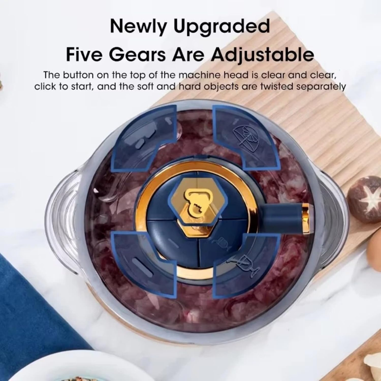 5L Electric Meat Grinder Mincer Mixer Blender Food Chopper Processor Blenders image number 3