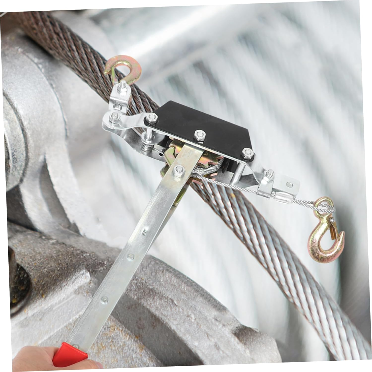 OSOLADY Automotive Cable Tightener Wire Rope Cable Puller Tool Ratchet Tie Down image number 3