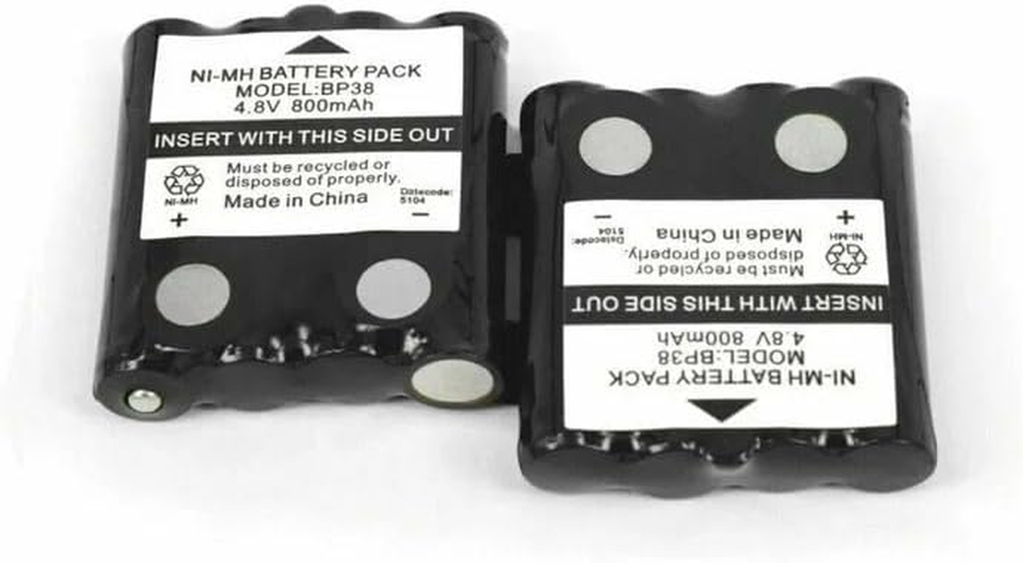 [2 Pack] TAVICE Replacement Battery Compatible with Uniden 2-Way Radio BP-38, BP-40, GMR, FRS, BT-537
