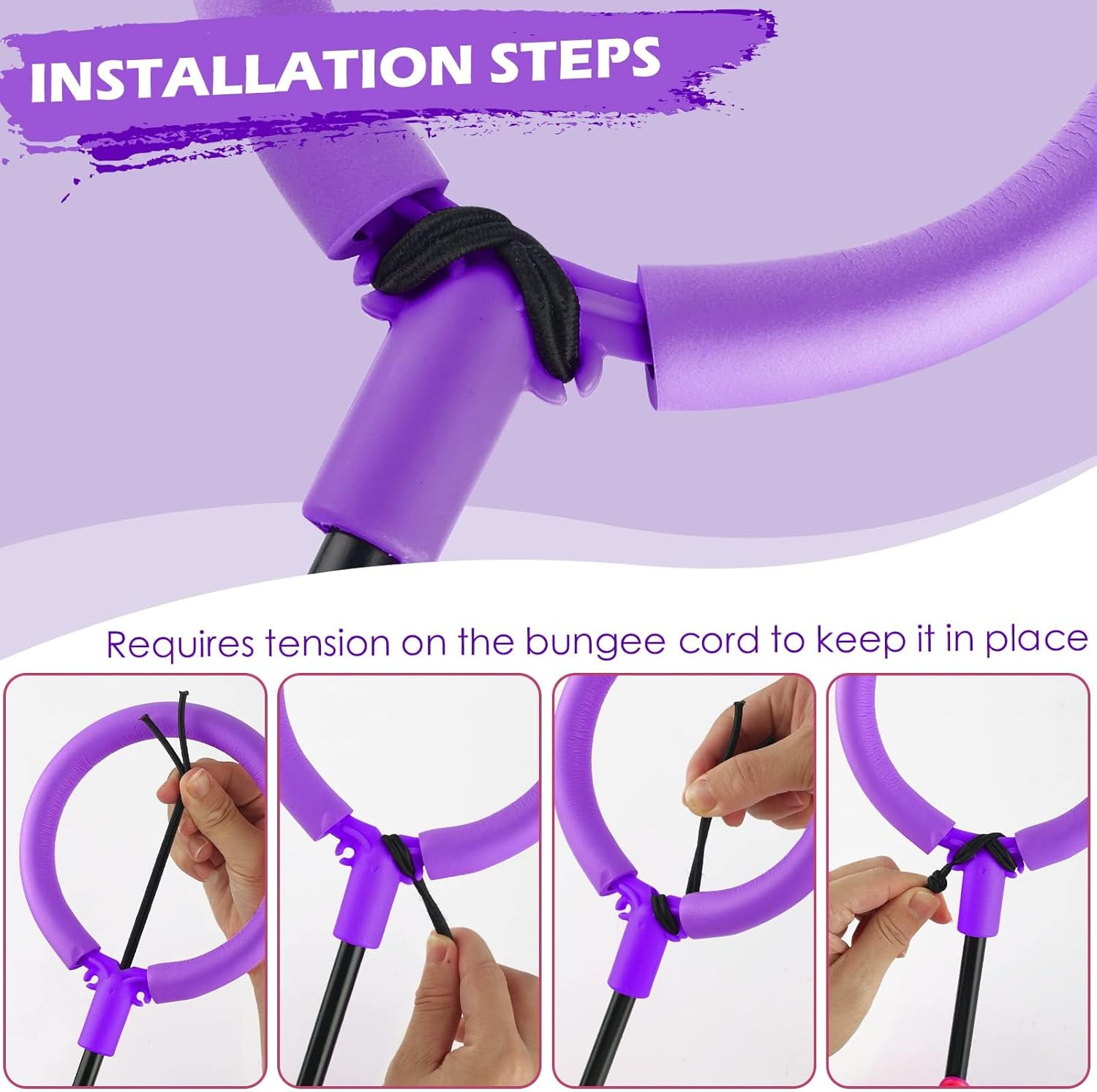 Ankle Skip Ball for Kids, Foldable Skip Ball Toy with Colorful Flash Wheel, outside Toys for Kids, Girls & Boys Age 5 6 7 8 9 10 Years Old (Purple) image number 4