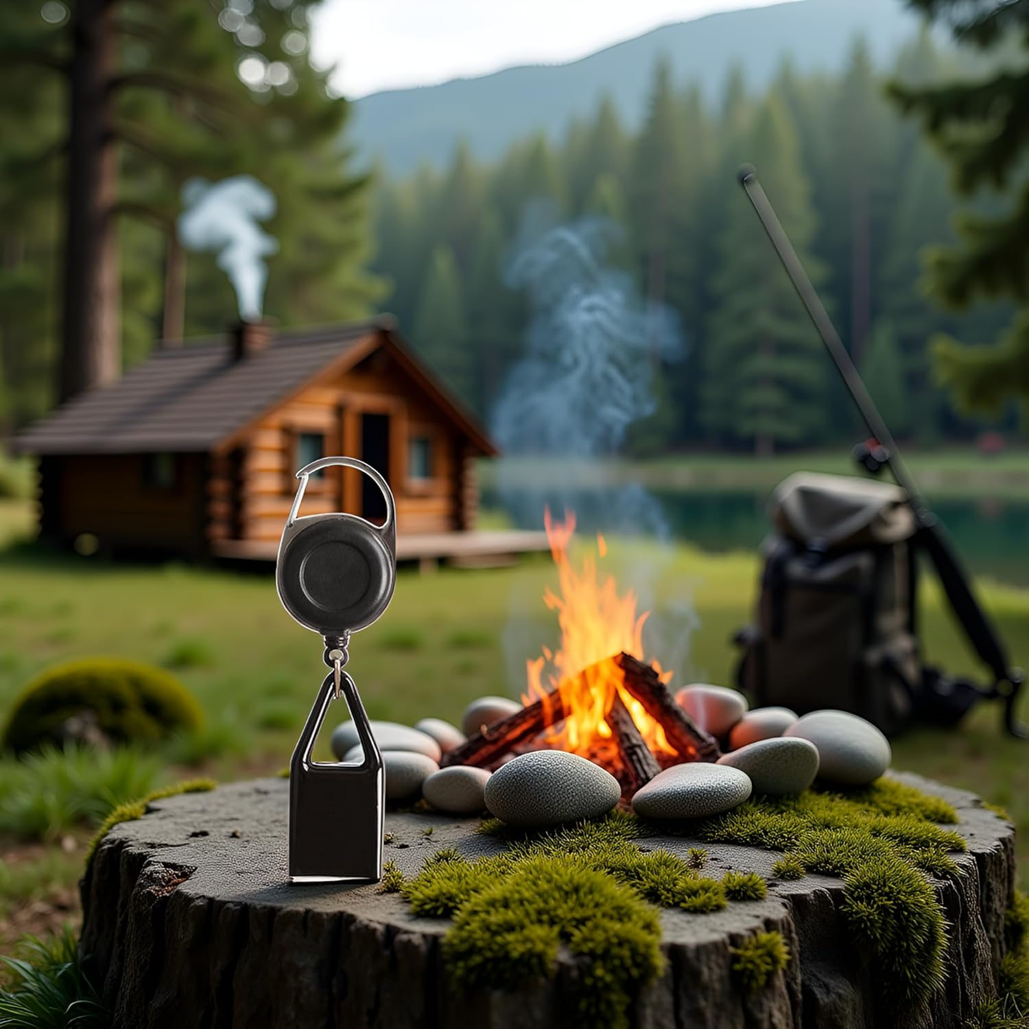 2Pcs Lighter Clip,Retractable Lighter Belt,Anti Lost Retractable Lighter Cover,Keychain Belt,Lighter Leash for Fishing Hiking,Lighter Protective Cover for Camping,Lighter Leash image number 3