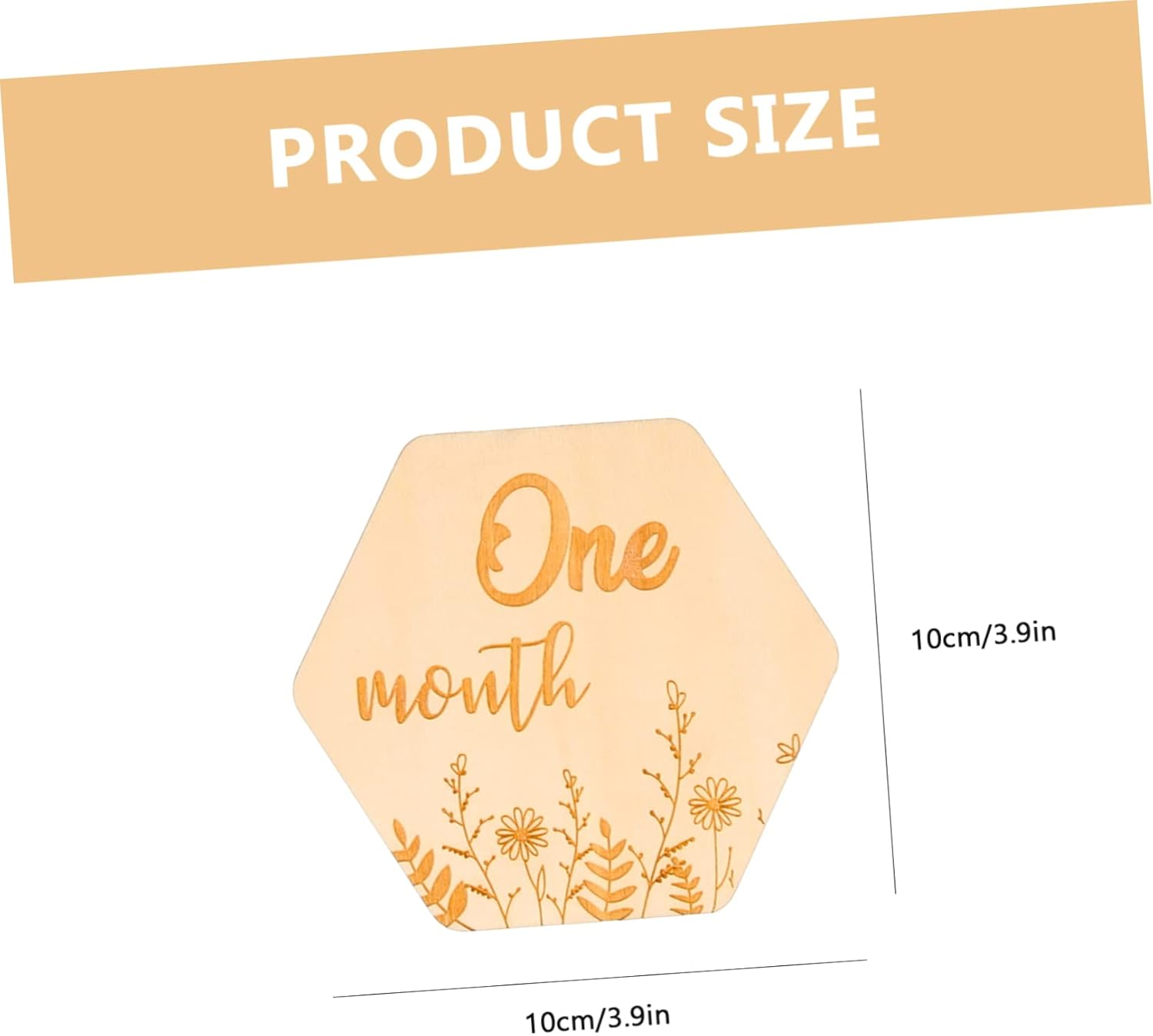 UPKOCH 12Pcs Newborn Milestone Cards Decorative Monthly Commemorative Blocks Natural Growth Markers Shower Photo Props Record Precious Moments image number 1