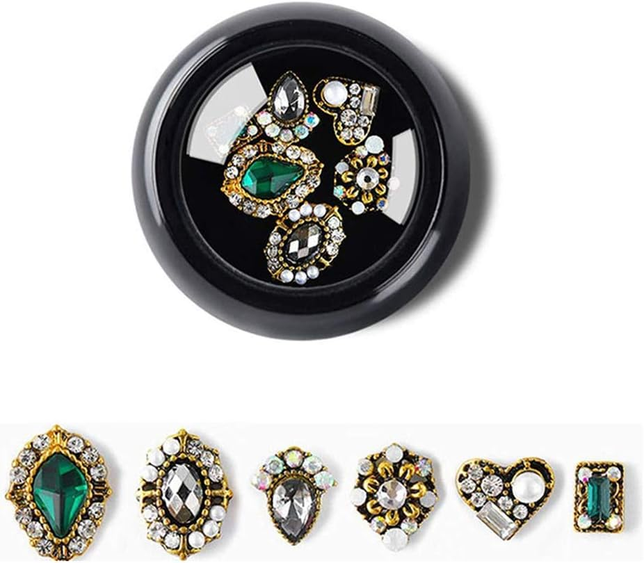 4 Boxes Rhinestone Nail Crystal 3D Nail Art Rhinestone Gem Stones Art Decoration image number 3