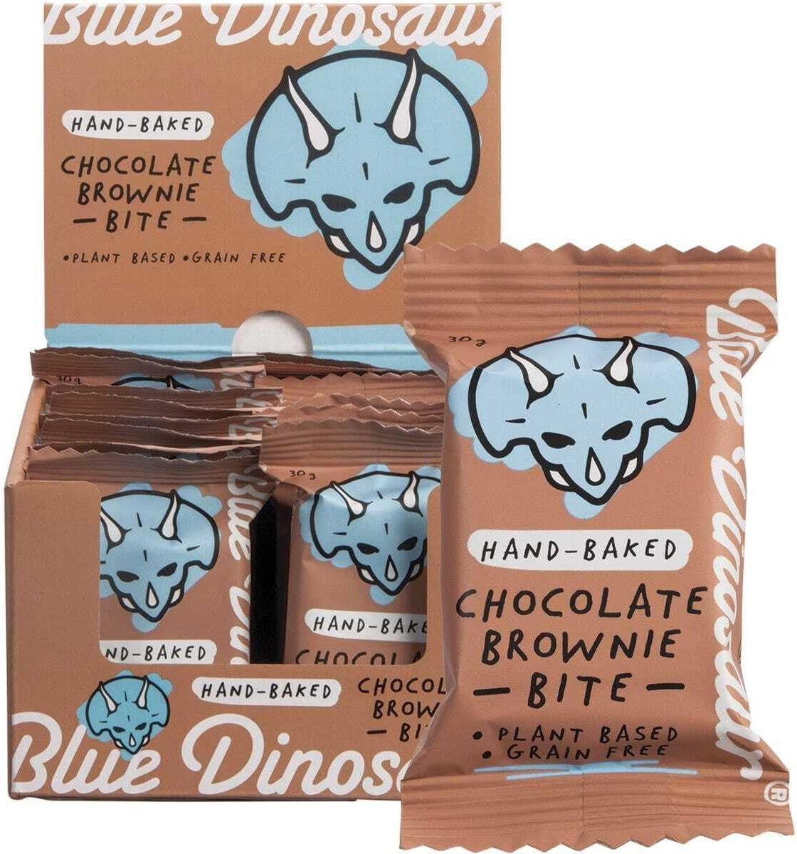 Blue Dinosaur Chocolate Brownie Bites, Chocolate Brownie 540 Grams, Pack of 18