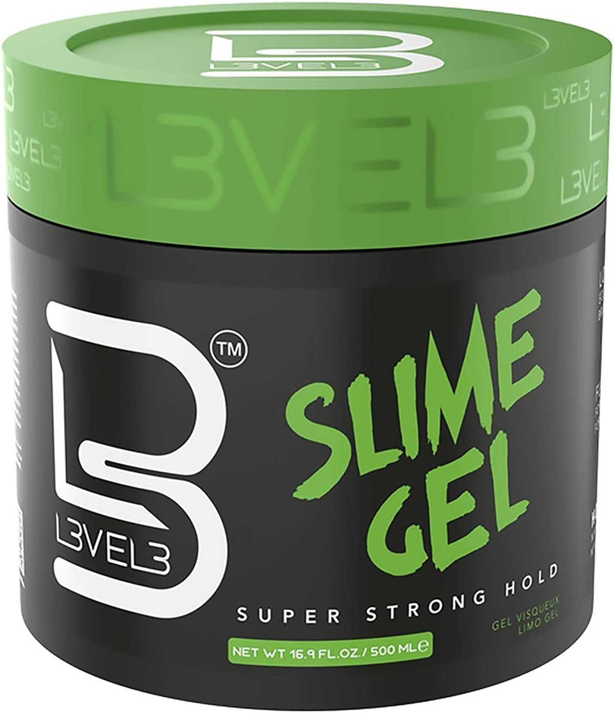L3VEL3 L3-Gel Slime - Delivers Super, Strong Hold - Creates Sleek and Spiky Styles - Tames Frizz - Adds Shine and Volume - Water Based and Flake Free Formula - Enriched with Castor Oil - 16.9 Oz image number 6