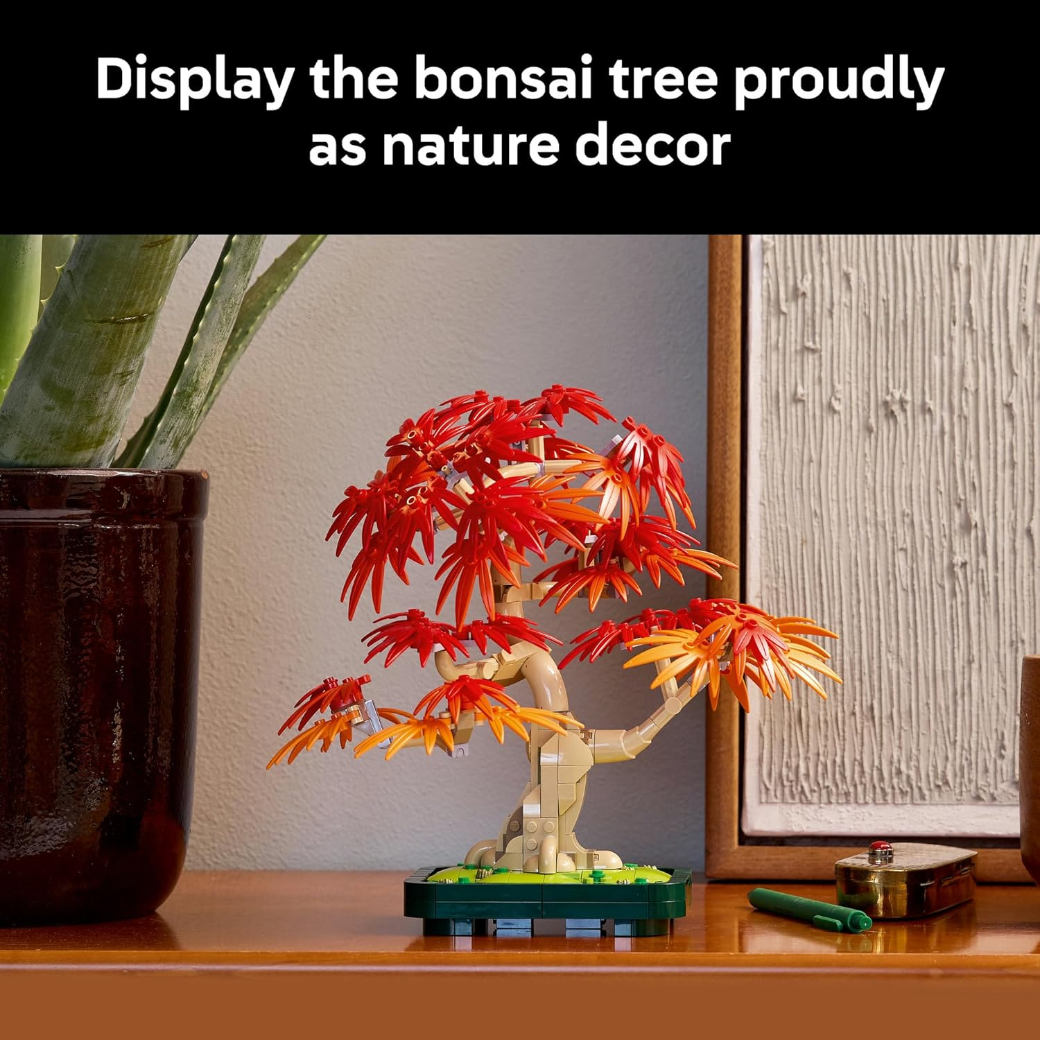 LEGO&reg; Botanicals Japanese Red Maple Bonsai Tree 10348 Plant Decor Building Kit for Adults, Nature Set for Women and Men, New Home Housewarming Toy Idea, Collectible Display Model image number 4