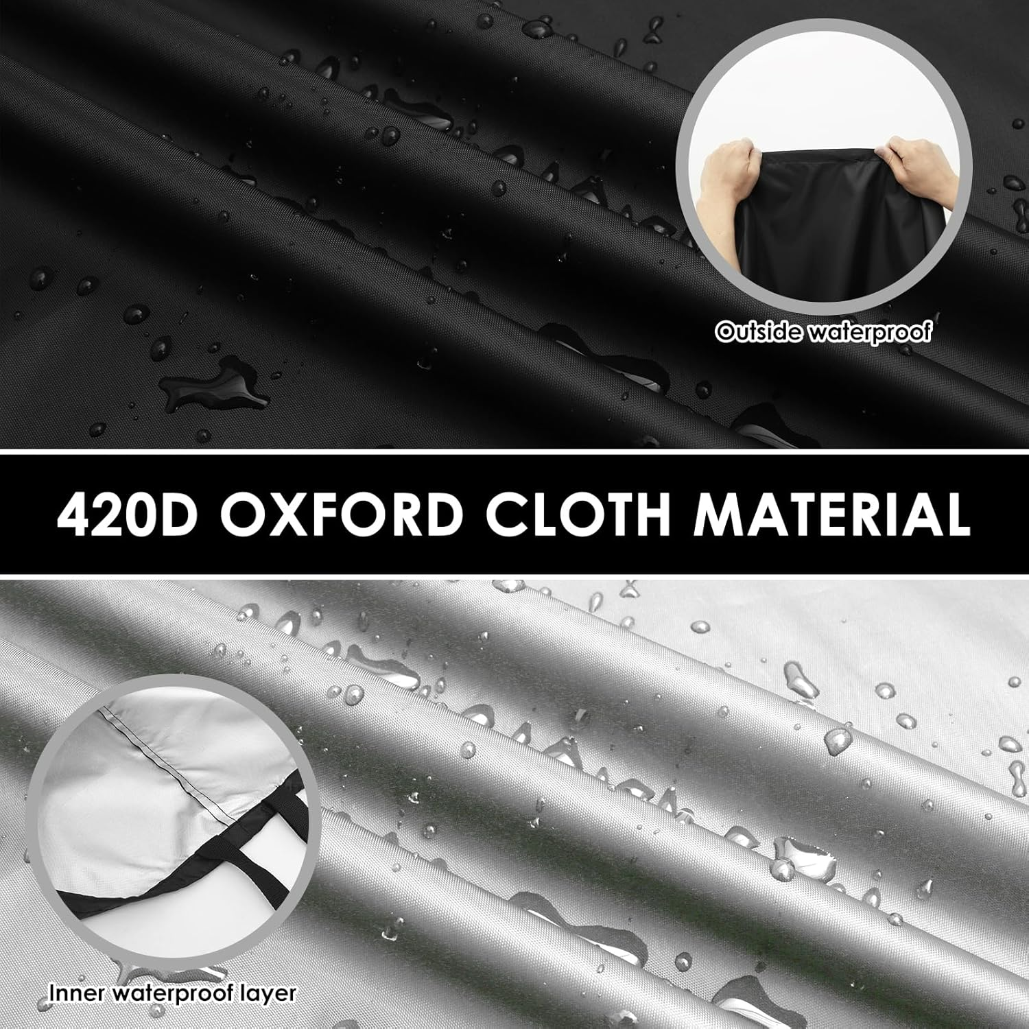 Pizza Oven Cover, Oxford Cloth Dustproof Waterproof Pizza Oven Cover, Adjustable Drawstrings, UV, Water-Resistant, with Adjustable Buckle Strap Tight Fitting, for Outdoor (S) image number 5