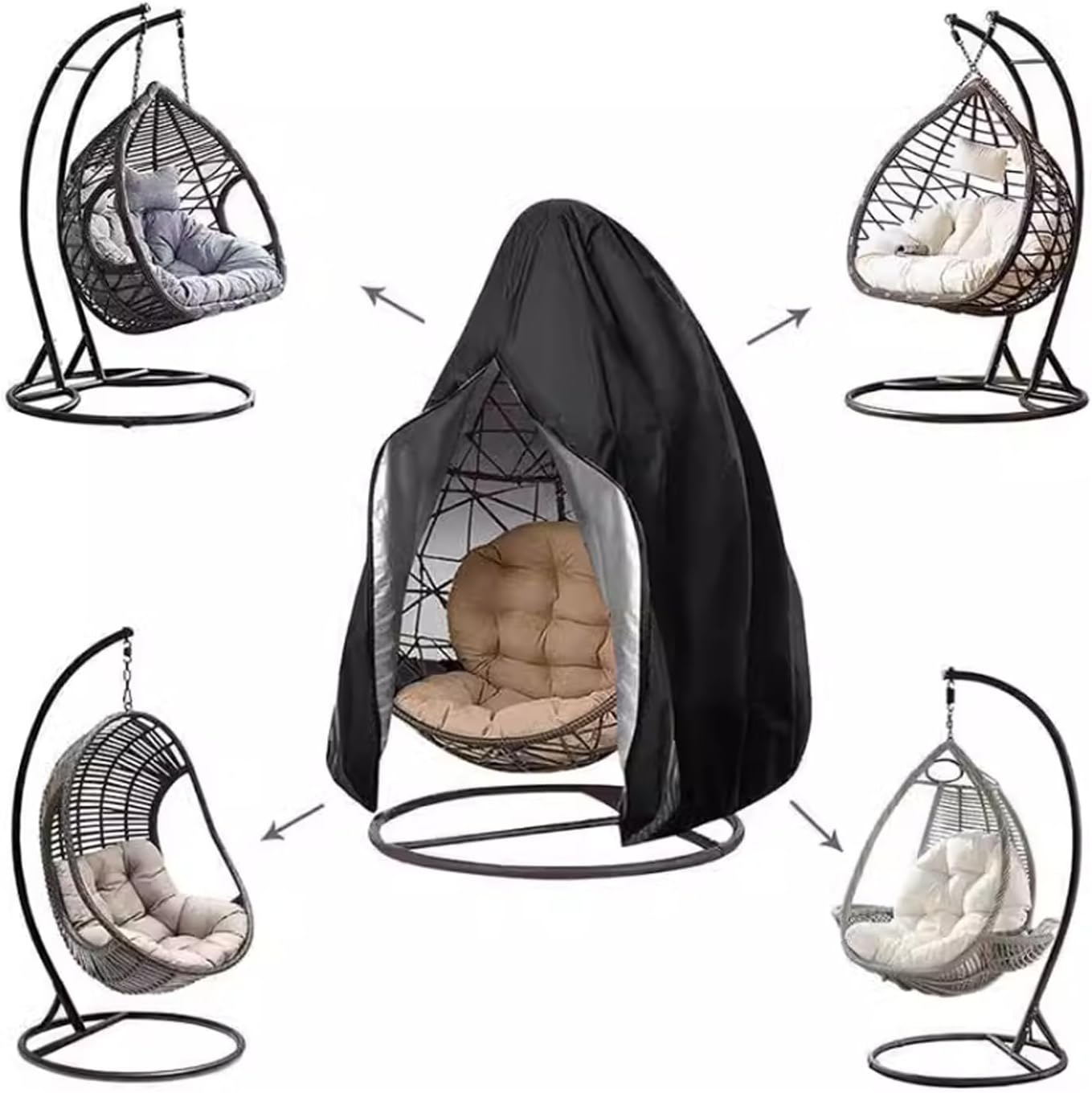 Swing Egg Chair Cover Furniture Garden Rattan Outdoor Rain Waterproof image number 2