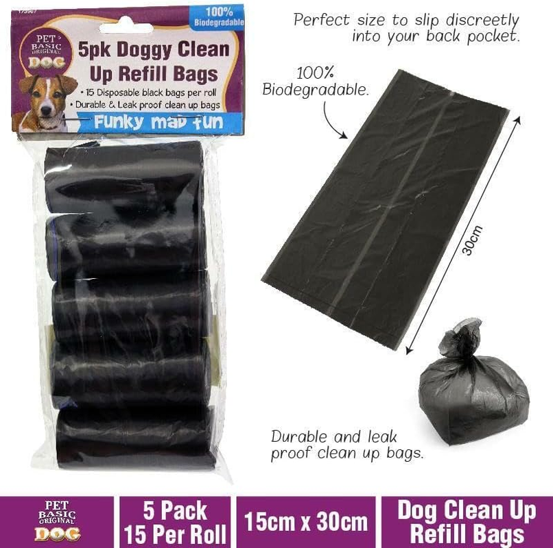 Tootoo Biodegradable Dog Poo Bag Pet Cat Waste Pick up Leak-Proof Clean Garbage Bags (75) image number 1