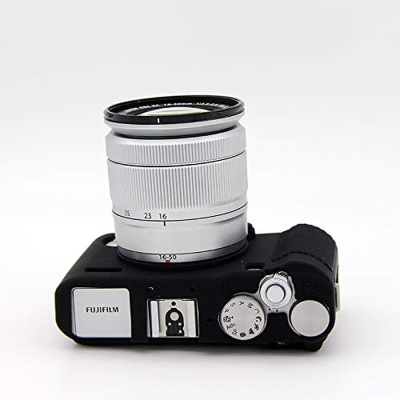 XA3/XA5/XA10 Camera Case, Cover Silicone Sleeve Protective Case with Removable Lens Cover, Anti-Scratch Soft Camera Body Skin for  X-A3/X-A5/X-A10 Camera (Black)