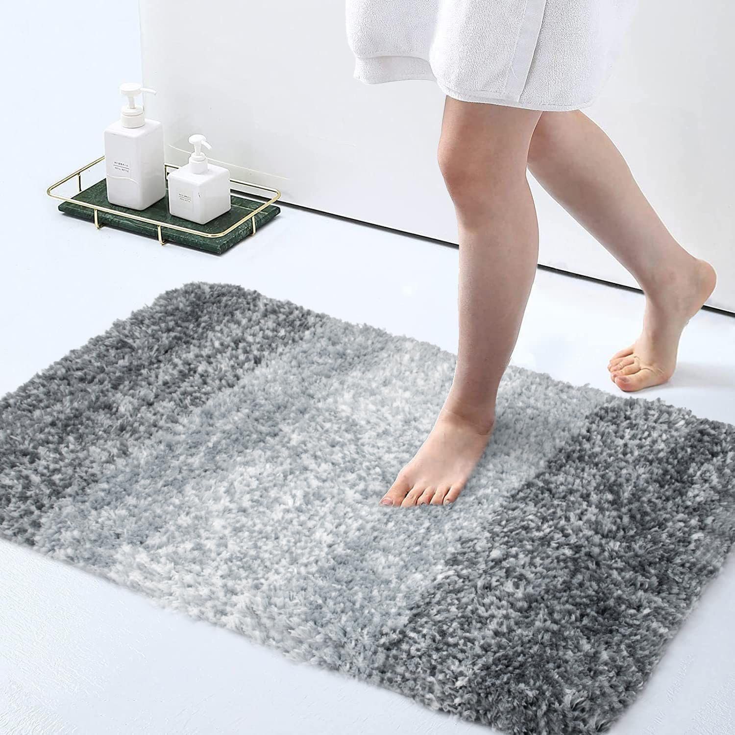 BYUNER Rug Home D&eacute;cor Products Bath Mat Luxury Kitchen Mat Extra Soft Rug Absorbent Bathroom Mat Non-Slip Toilet Mat Plush Bath Rug Machine Wash Dry