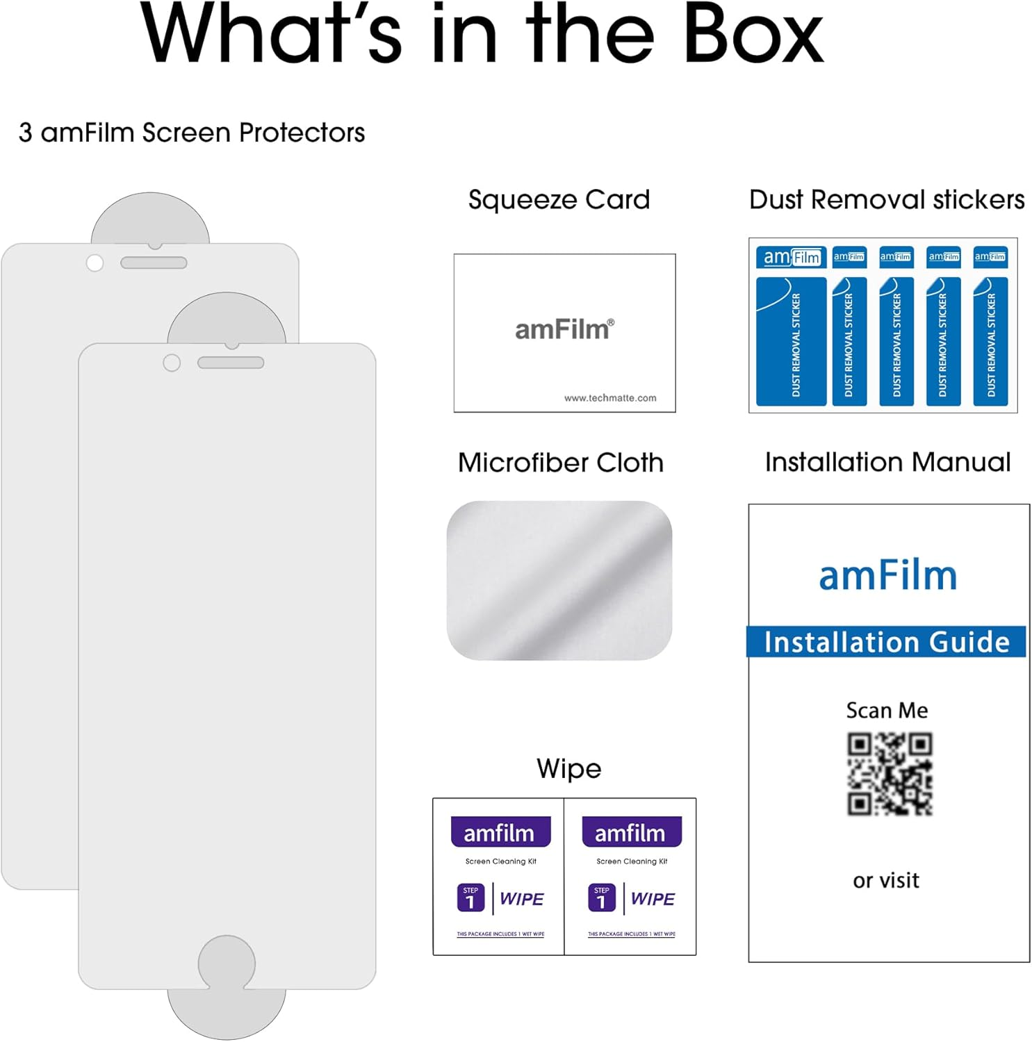 Amfilm Compatible with Iphone SE 2 (2020 2Nd)/ SE 3 (2022 3Rd) Generation Tempered Glass Screen Protector, Iphone 8, 7, 6S, 6 (2 Pack 4.7") Halo Free Glass Screen Protector image number 4