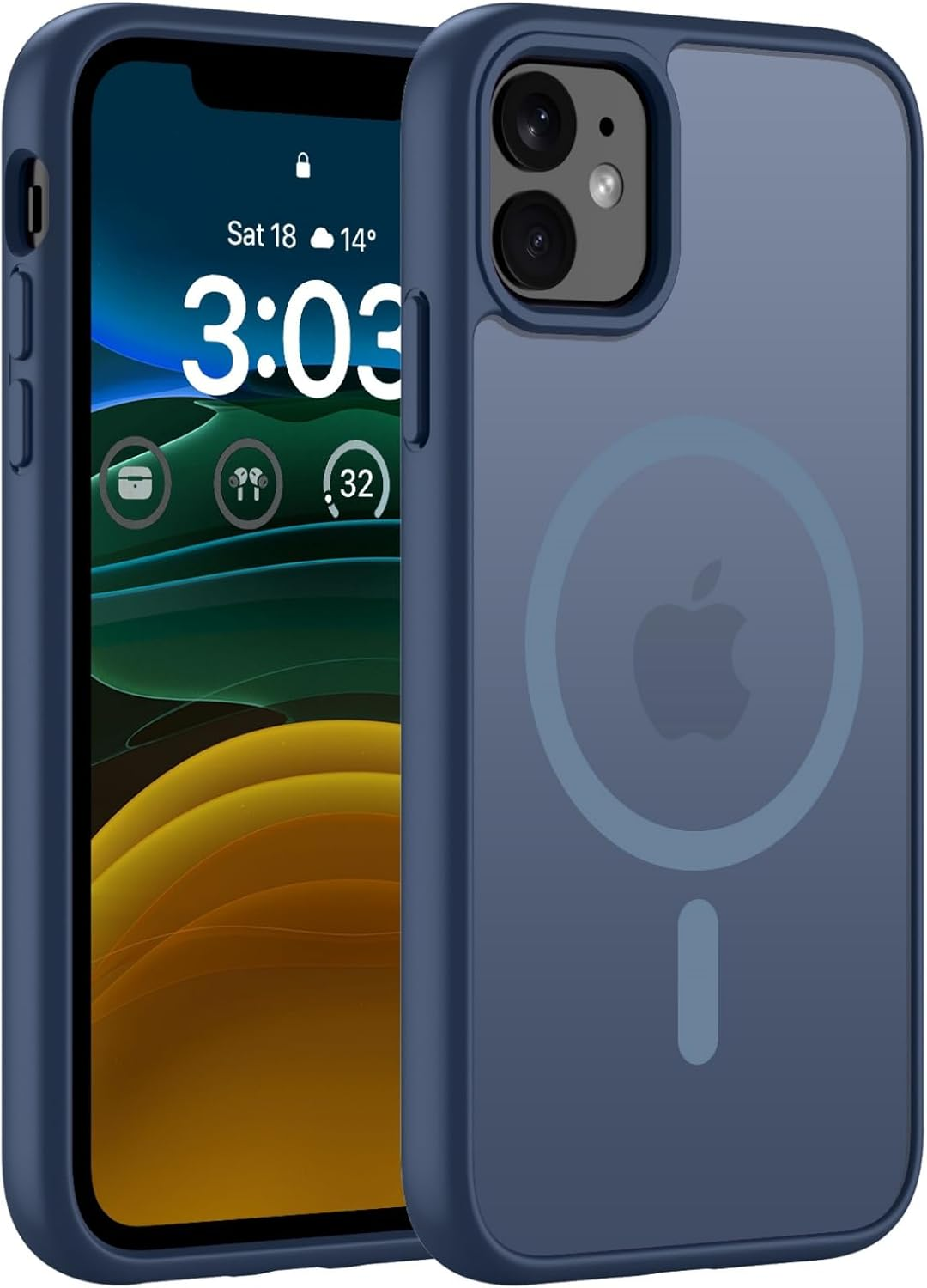 ORDA Magnetic Case for Iphone 13 Mini 5.4 Inch Compatible with Magsafe, Translucent Matte Back Camera Protection Shockproof Mobile Phone Case for Iphone 13 Mini Grey