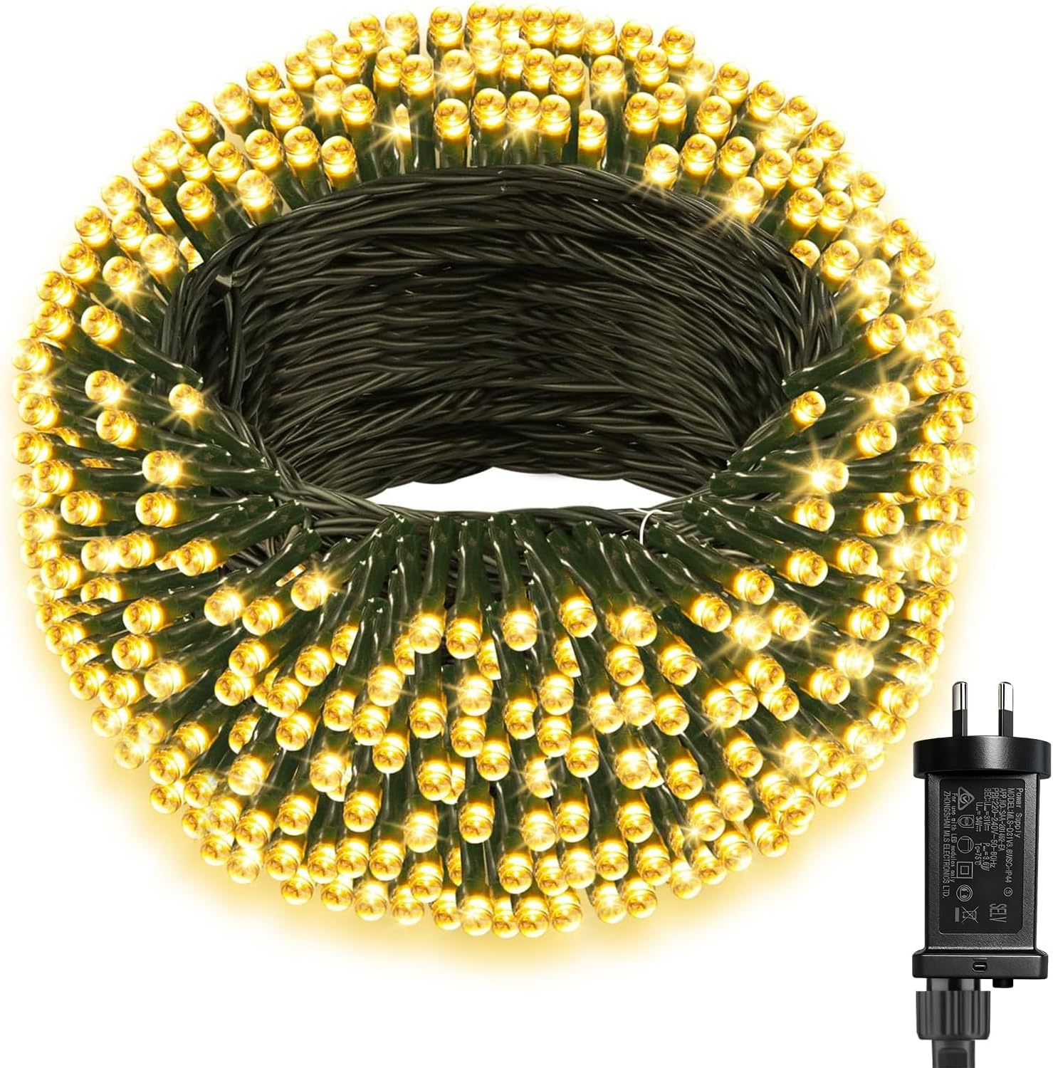 Christmas Lights 30M 300Led,Waterproof Christmas String Lights with 8 Modes Dimmable,Multi Colour LED Fairy Lights for Xmas Holiday Party Wedding,Halloween Decor Outdoor